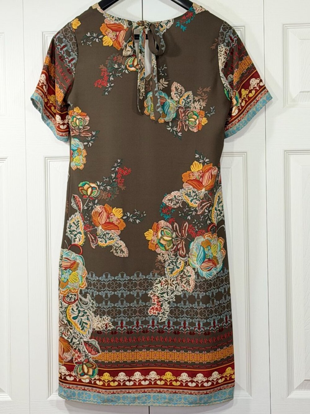 La Fée Maraboutée Dress Bohemian Chic Style Floral Print & Tie Back - Picture 2 of 9